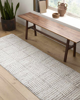 Modern Scandi High Pile Ivory/Dark Brown Architect II Area Rug