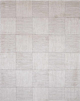 Modern Scandi High Pile Ivory/Dark Brown Architect II Area Rug