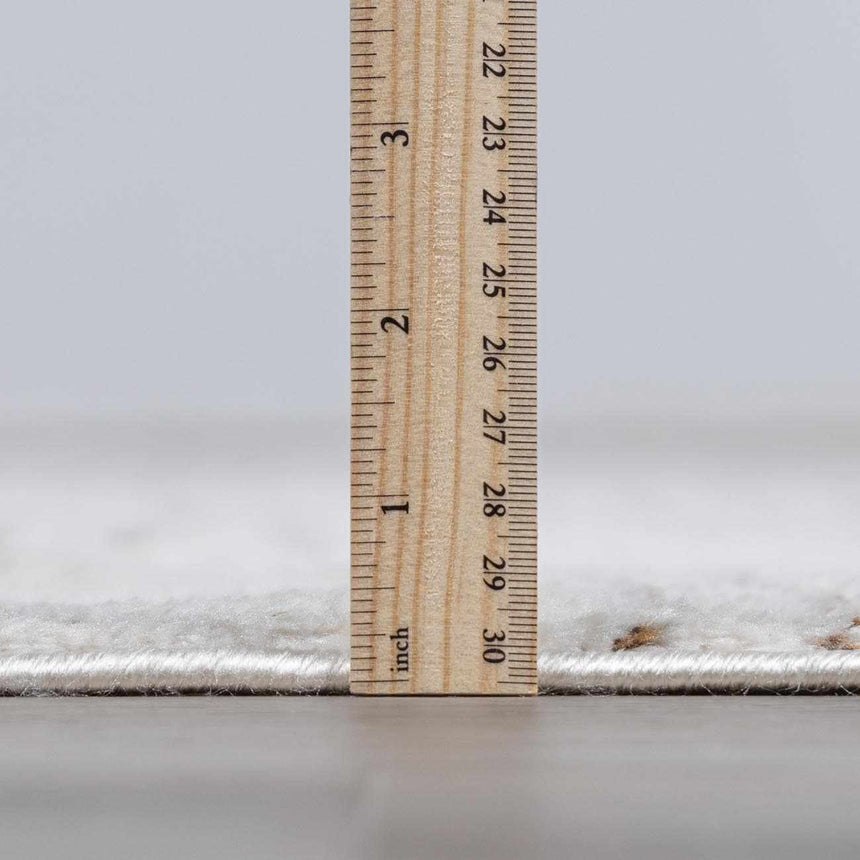 Modern Scandi High Pile Ivory/Dark Brown Architect II Area Rug