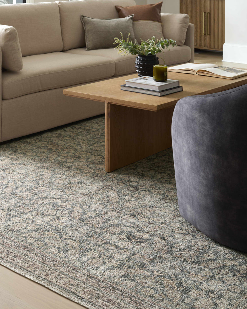 Collins Avenue III Vintage Damask Area Rug