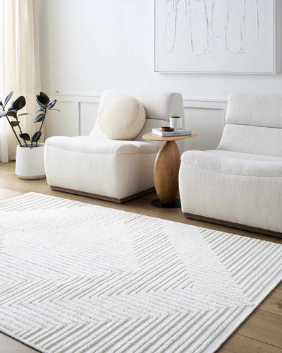 Briana Off-White Washable Area Rug