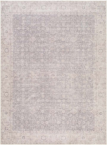 Close-up of the Spokane Machine Woven PNWSP-2305 Area Rug. Features farmhouse style, charcoal, dark brown, and off-white colors. Design-Rectangle-537