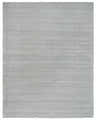 Close-up of the Brockton Solid Light Gray Wool Rug. Hand-loomed, contemporary style with subtle striped texture. Design-Rectangle