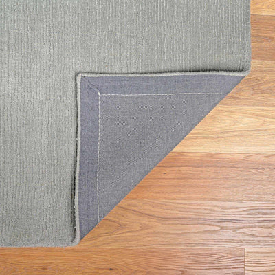 Brockton Solid Wool Area Light Gray Rug