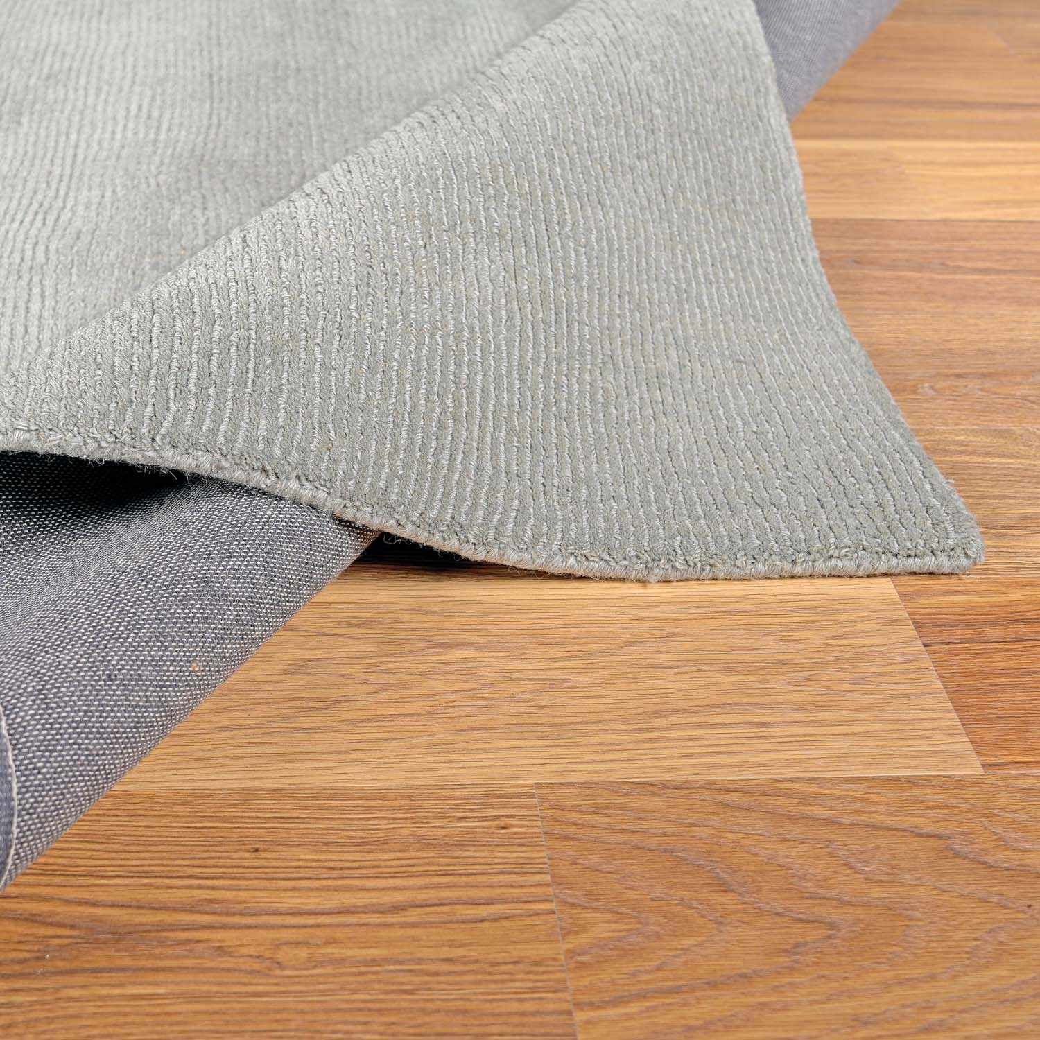 Made to Order Custom Size Brockton Solid Wool Area Light Gray Rug