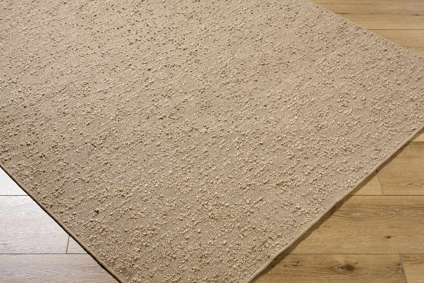 Breena Solid Taupe Washable Area Rug