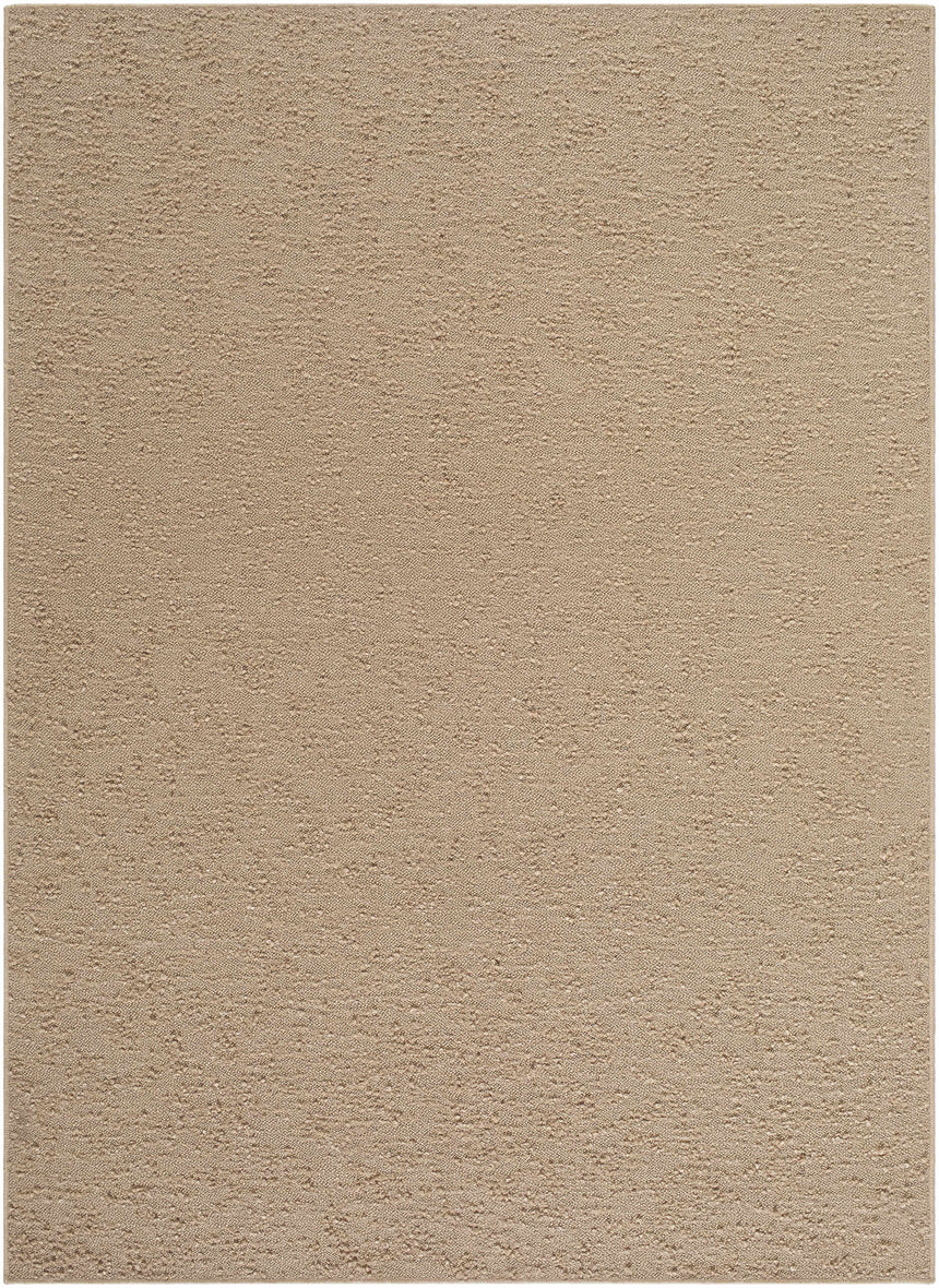 Breena Solid Taupe Washable Area Rug