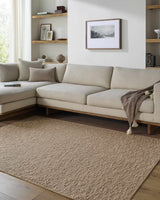 Breena Solid Taupe Washable Area Rug