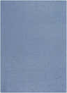 Close-up of the slate blue textured weave of the Breena Slate Blue Washable Area Rug. Design-Rectangle-57