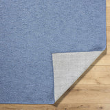 Breena Slate Blue Washable Area Rug