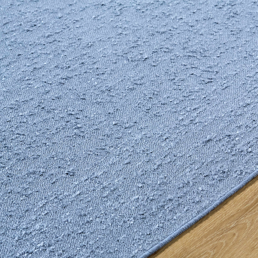 Breena Slate Blue Washable Area Rug