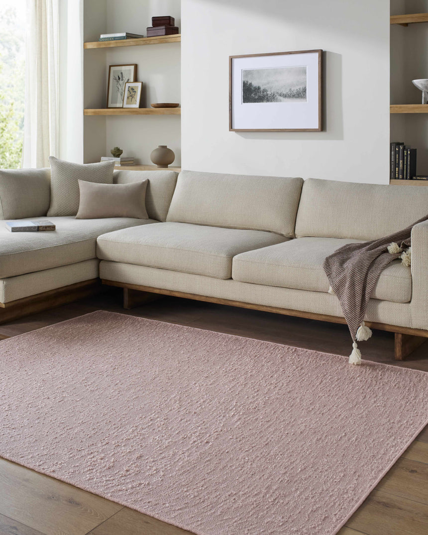 Breena Blush Washable Area Rug