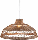 Bailleval Dark Brown Rattan Pendant