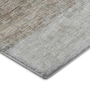 Close up of the Dalyn Luxury Boca BO1 Brown Washable Area Rug showing beige, brown, and taupe tones and soft texture.