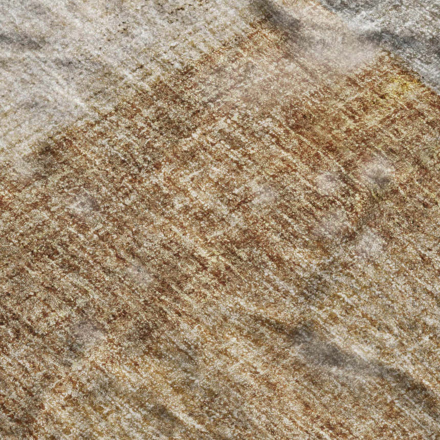 Close-up of the textured Dalyn Luxury Boca BO1 Brown Washable Area Rug, featuring beige, brown, and taupe tones.