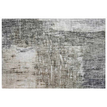 Close-up of the Dalyn Luxury Boca BO2 Gray Washable Area Rug. Features beige, chestnut, fudge, and taupe colors.