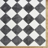 Bosley Black Washable Area Rug