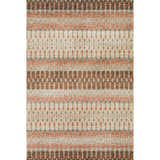 Dalyn Brisbane BR1 Mocha rug featuring beige, brown, paprika, and light blue geometric pattern. Casual style.