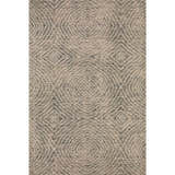 Close-up of Dalyn Brisbane BR3 Mink rug. Beige and brown diamond pattern with woven texture. Machine washable.