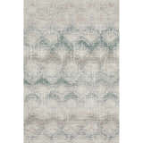 Dalyn Brisbane BR9 Seascape area rug. Beige, light brown, teal, and taupe casual rug with a subtle horizontal pattern.