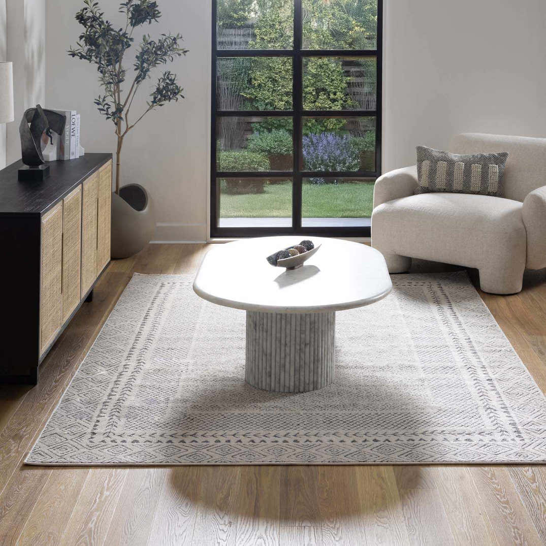 Burdette Area Rug - Farmhouse Style Soft Neutral Rug – Boutique Rugs