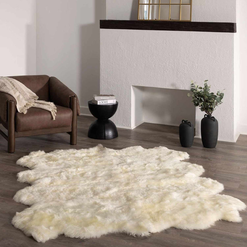 Premium White Soft Sheepskin Rug