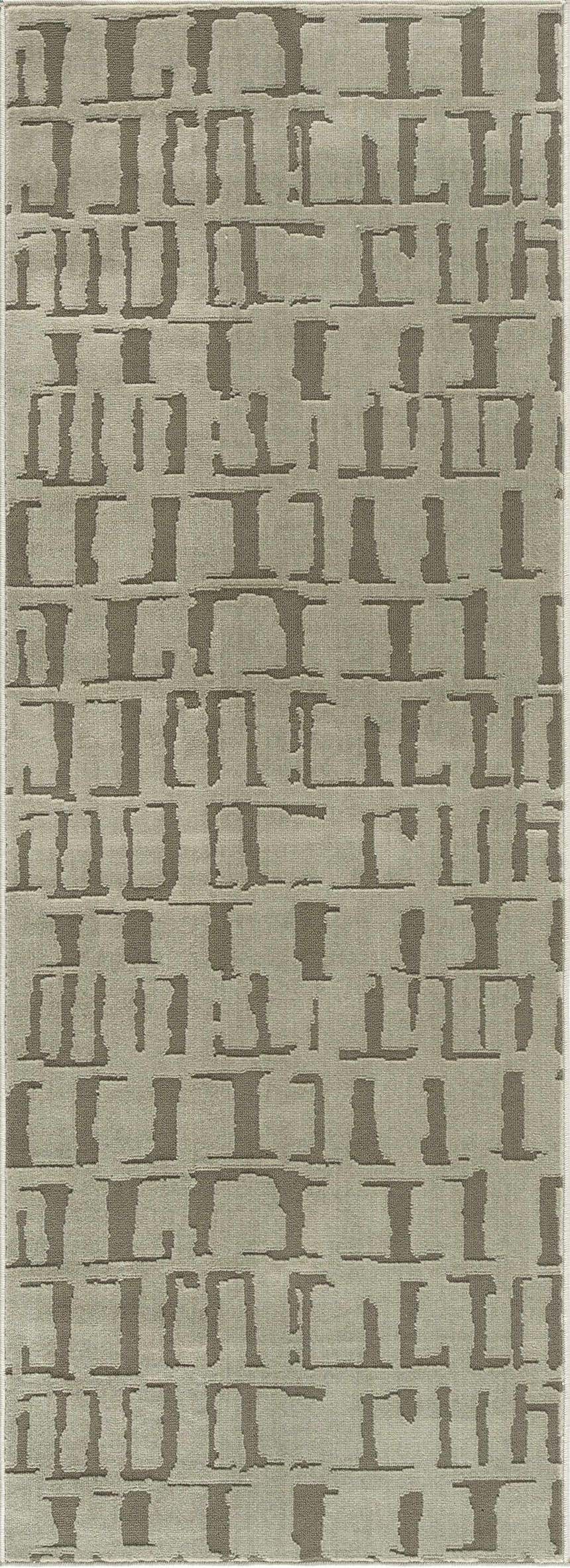 Sample Dragan Green Modern Washable Area Rug