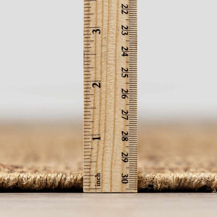 Bran Hand Woven Jute& Leather Area Rug