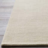 Made to Order Custom Size Brockton Solid Wool Light Beige Area Rug