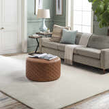 Made to Order Custom Size Brockton Solid Wool Light Beige Area Rug
