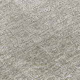 Close-up of Dalyn Luxury Burano BU10 Linen Washable Area Rug texture in beige, chestnut, and putty.