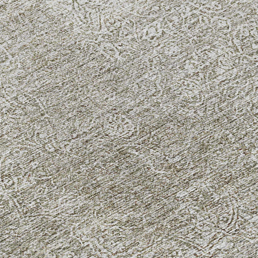 Close-up of Dalyn Luxury Burano BU10 Linen Washable Area Rug texture in beige, chestnut, and putty.