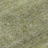 Close-up of the Aloe Dalyn Luxury Burano BU12 Rug. The rug has a textured, heathered pattern in aloe, beige, green, and taupe.