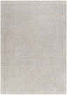 Close-up of the Beiwen Area Rug. Light sage, light slate, and slate blue tones with a subtle traditional pattern. Design-Rectangle-6796
