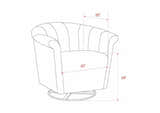 Bisignano Brown Swivel Chair - Clearance