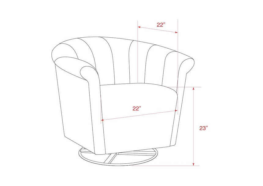 Bisignano Brown Swivel Chair - Clearance