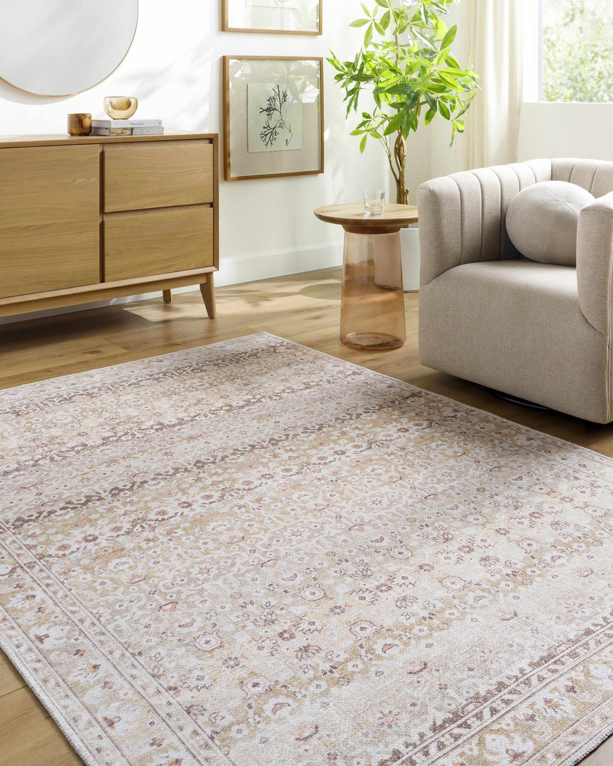 Bienna Vintage Flat Pile Washable Rug