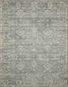 Close-up of the Collins Avenue I Vintage Oushak Area Rug. Gray rug with beige and brown traditional Oushak pattern. Design-Rectangle