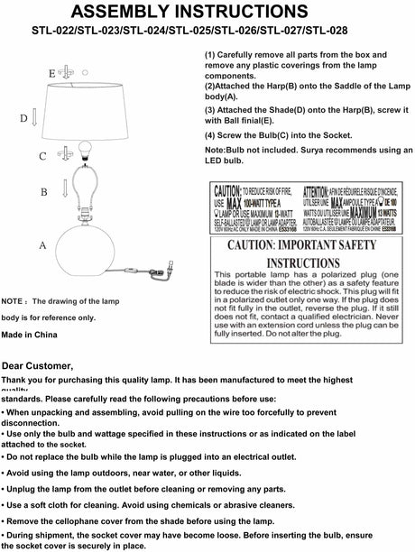 Bhadravati Blue Table Lamp