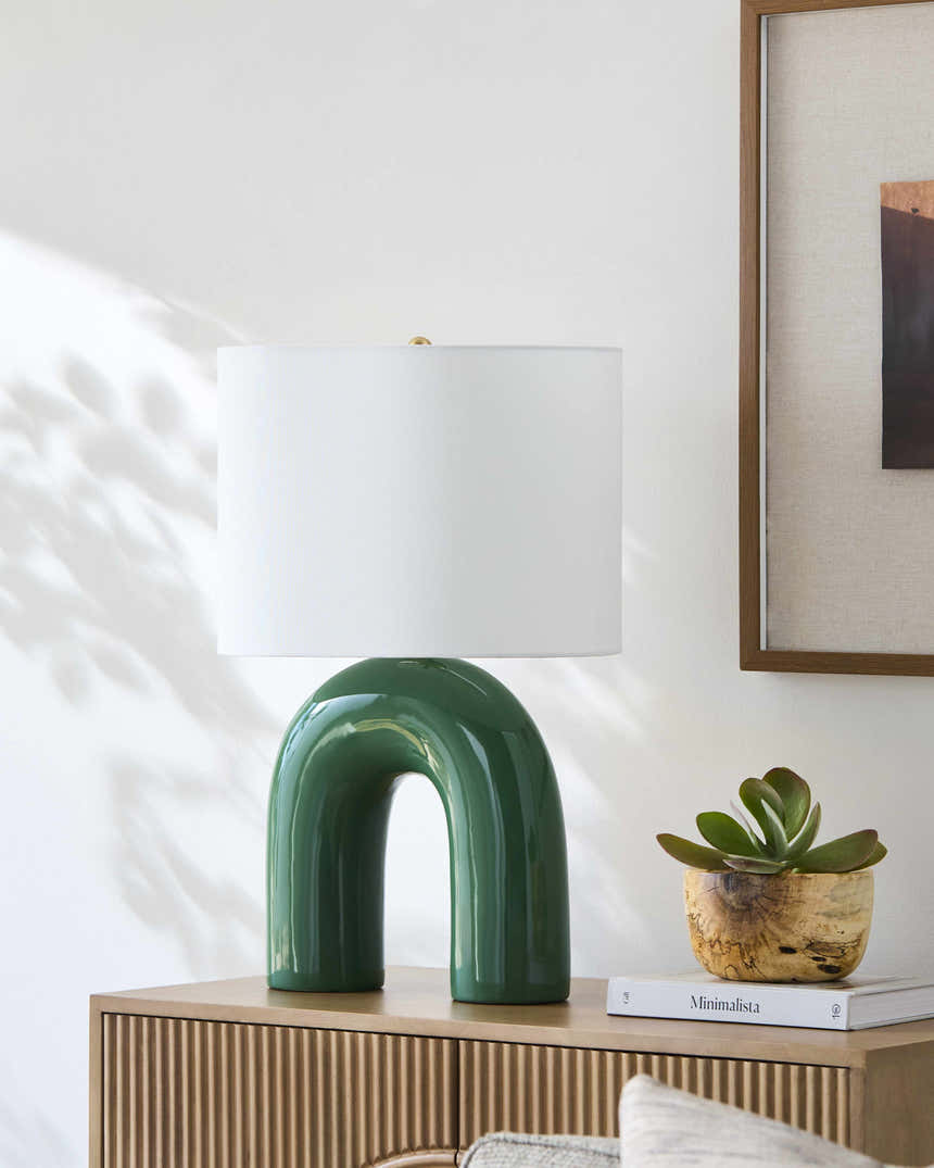 Benslimane Green Table Lamp