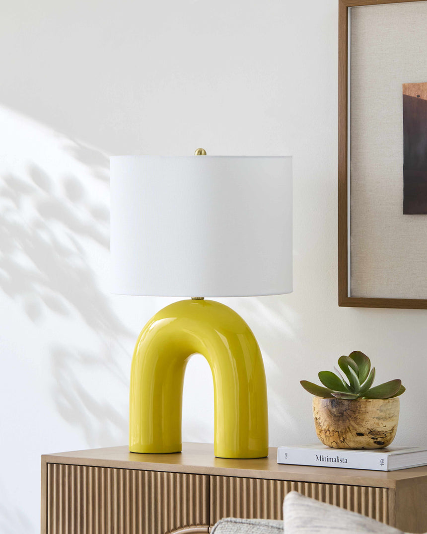 Benslimane Yellow Table Lamp