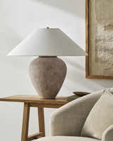 Galey Dark Red Alix x Livabliss Camden Ford Table Lamp