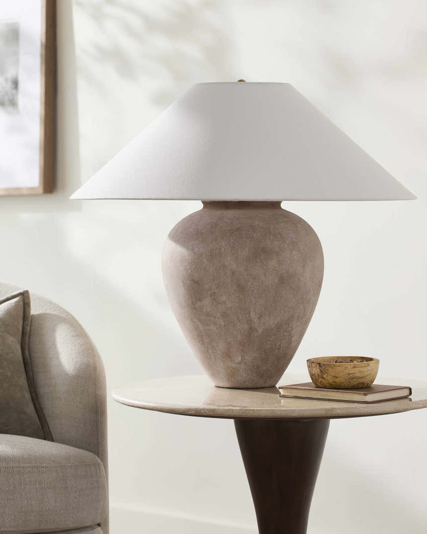 Galey Dark Red Alix x Livabliss Camden Ford Table Lamp