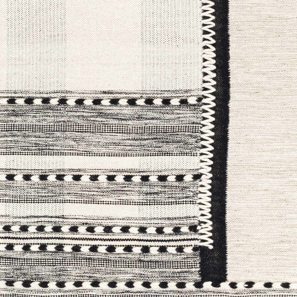 Sample Cream Cabagan Wool Braided Tassel Area Rug