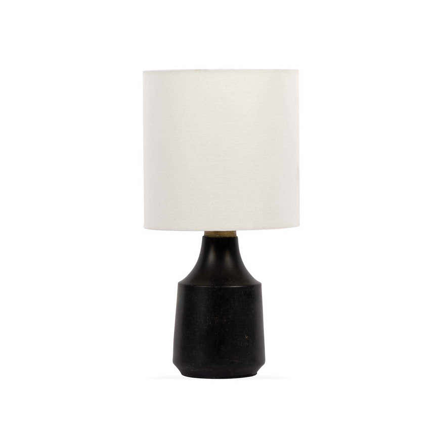 Canayan Black and Natural Resin Table Lamp