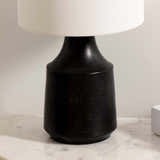 Canayan Black and Natural Resin Table Lamp