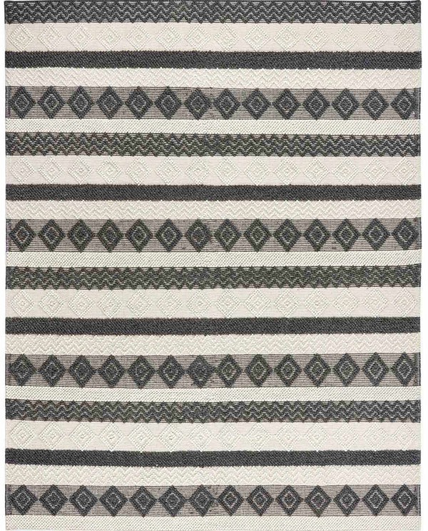 Whittington Black&White Wool Rug - Clearance