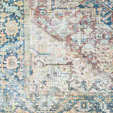 Sample Blue Catigpian Distressed Washable Area Rug - Clearance
