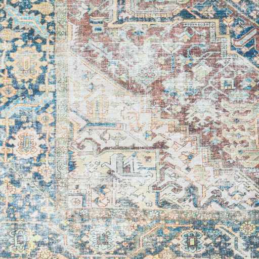 Sample Blue Catigpian Distressed Washable Area Rug - Clearance