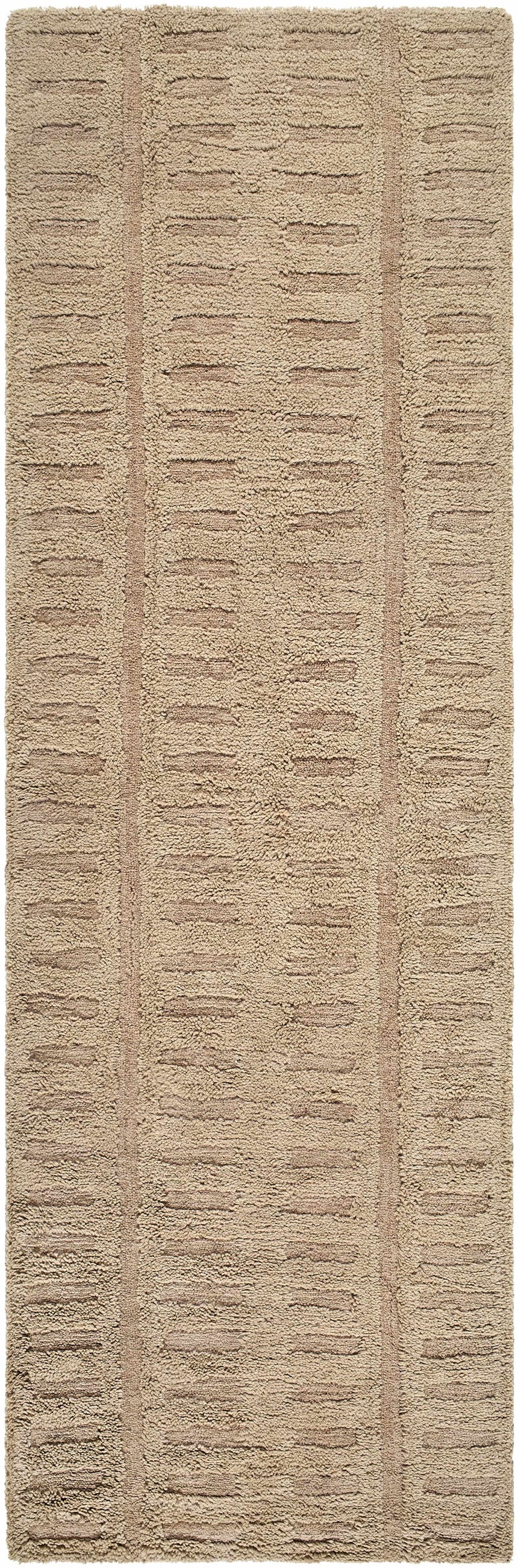 Washable Handmade Wool Rug - Brown